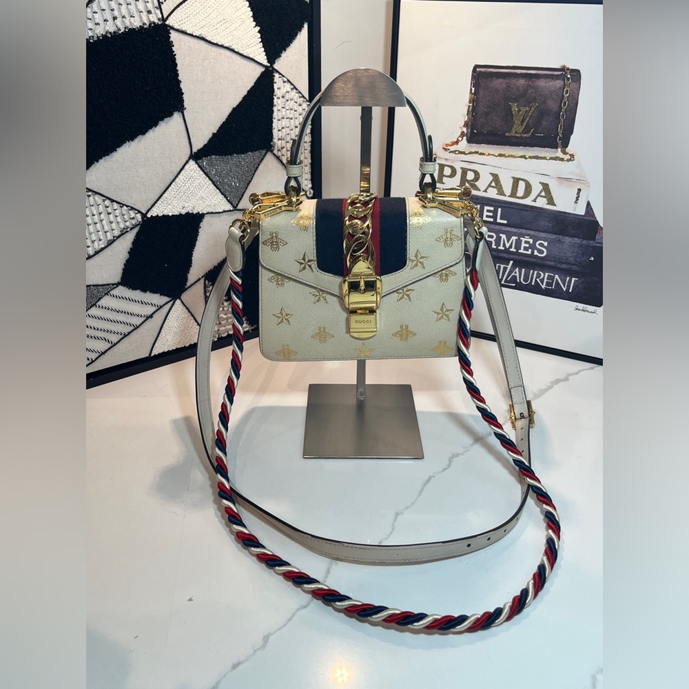 *SOLD* GUCCI SYLVIE - 3-WAY STRAPS - RED / BLUE